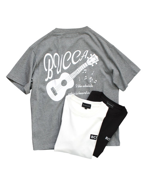 BUCCA 44（ブッカフォーティーフォー）の「【BUCCA 44】ウクレレプリントＴ（Tシャツ/カットソー・メンズ・ホワイト/ブラック/杢グレー・MEDIUM/LARGE/X-LARGE/XX-LARGE/XXX-LARGE）」の9枚目の写真