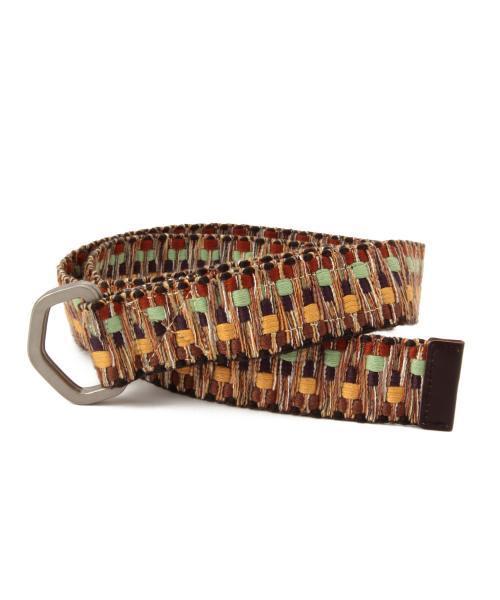 GEVAERT（ゲバルト）の「GEVAERT / シャギーストライプ ベルト（ベルト・メンズ・ピンク/その他1・ONE SIZE）」の3枚目の写真