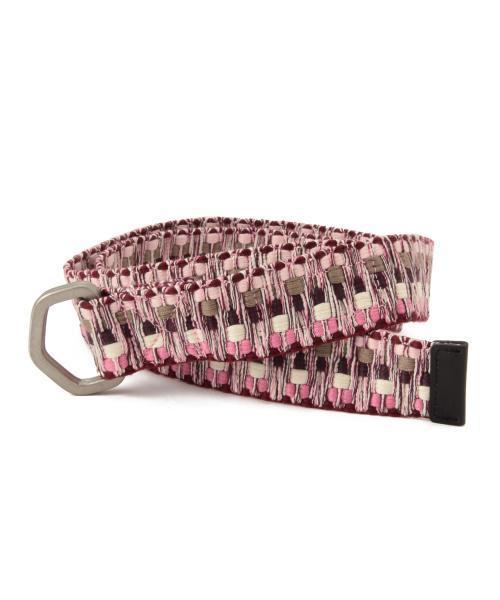 GEVAERT（ゲバルト）の「GEVAERT / シャギーストライプ ベルト（ベルト・メンズ・ピンク/その他1・ONE SIZE）」の4枚目の写真