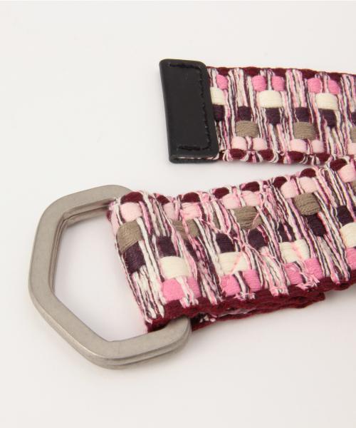 GEVAERT（ゲバルト）の「GEVAERT / シャギーストライプ ベルト（ベルト・メンズ・ピンク/その他1・ONE SIZE）」の5枚目の写真