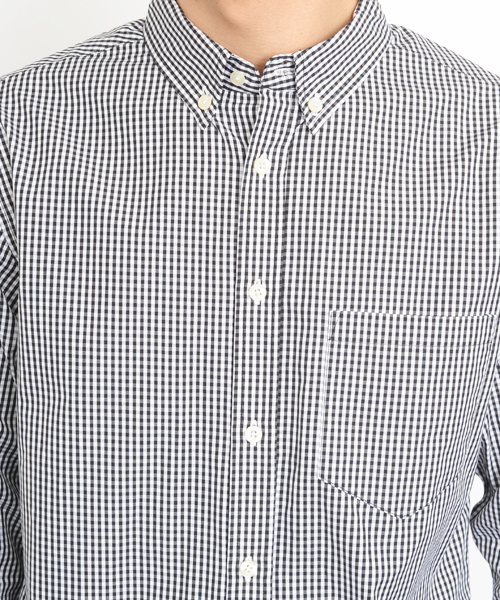 SILAS（サイラス）の「H/S GINGHAM SHIRT（シャツ/ブラウス・メンズ・ブラック/ネイビー・3/2/1）」の7枚目の写真