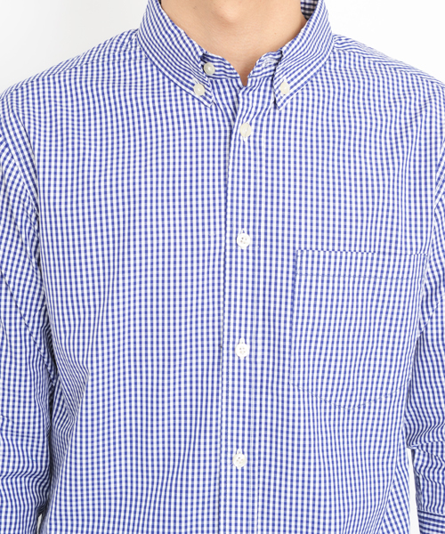 SILAS（サイラス）の「H/S GINGHAM SHIRT（シャツ/ブラウス・メンズ・ブラック/ネイビー・3/2/1）」の4枚目の写真