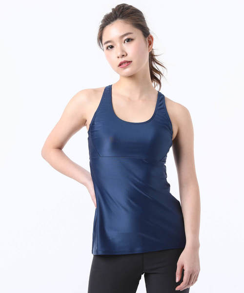 RUSTY(ラスティ)の「【RUSTY/ラスティー】無地プリントストラップキャミブラ / ブラタンク / タンクトップ/フィットネス/ヨガ/ジム(タンクトップ・レディース・ブラック/ネイビー/ピンク/ホワイト・SMALL/MEDIUM/X-LARGE/LARGE)」の4枚目の写真