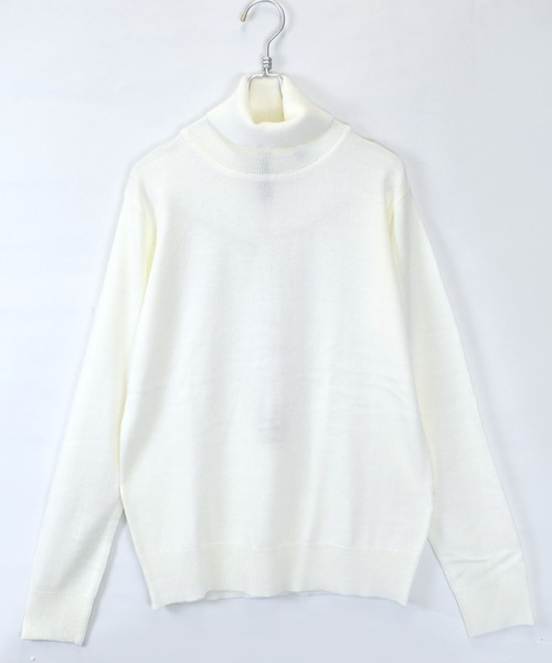 Starting Over(スターティングオーバー)の「カシミヤタッチタートルネックセーター(ニット/セーター・メンズ・チャコール/ブルー/マスタード/ネイビー/ブラウン/ホワイト/ブラック・M/L/XL)」の2枚目の写真