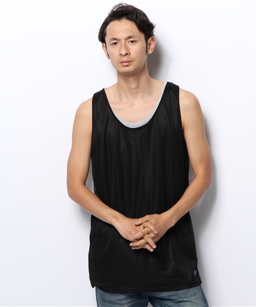 WHO'S WHO gallery（フーズフーギャラリー）の「【GIGGER】メッシュリバーシブルタンク（タンクトップ・メンズ・ホワイト/ブラック・FREE）」の7枚目の写真