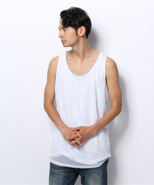 WHO'S WHO gallery（フーズフーギャラリー）の「【GIGGER】メッシュリバーシブルタンク（タンクトップ・メンズ・ホワイト/ブラック・FREE）」の8枚目の写真
