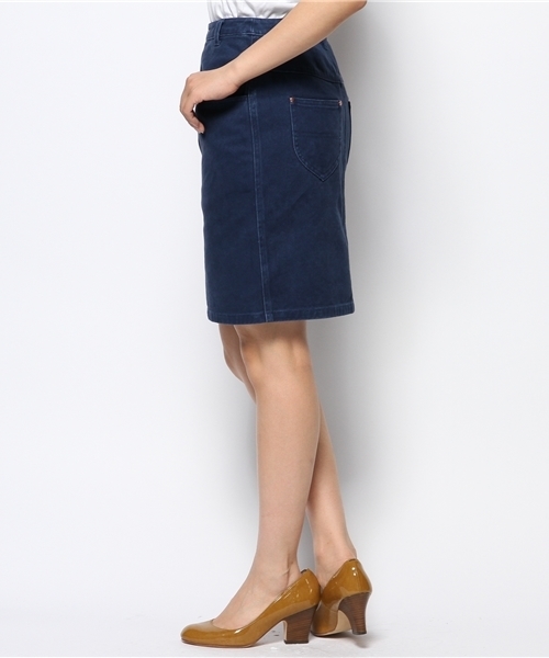 Kastane（カスタネ）の「【Kastane】デニムサイズバリエスカート（スカート・レディース・ホワイト/ブルー・LARGE/X-SMALL/SMALL/MEDIUM）」の4枚目の写真