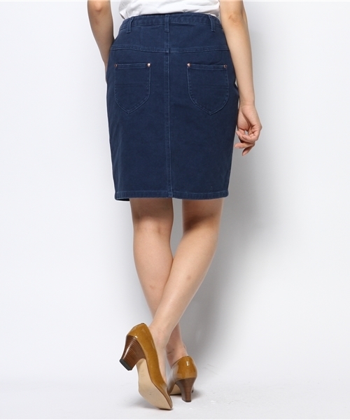 Kastane（カスタネ）の「【Kastane】デニムサイズバリエスカート（スカート・レディース・ホワイト/ブルー・LARGE/X-SMALL/SMALL/MEDIUM）」の5枚目の写真