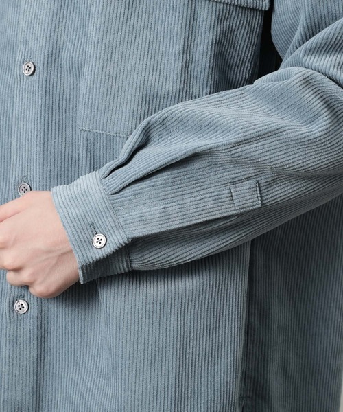 JUNRED（ジュンレッド）の「コーデュロイCPOシャツ（シャツ/ブラウス・メンズ・ベージュ/パープル/サックスブルー・S/M/L）」の14枚目の写真