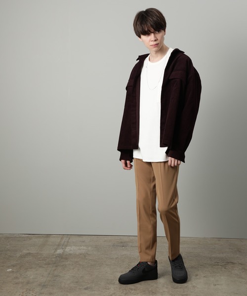 JUNRED（ジュンレッド）の「コーデュロイCPOシャツ（シャツ/ブラウス・メンズ・ベージュ/パープル/サックスブルー・S/M/L）」の8枚目の写真