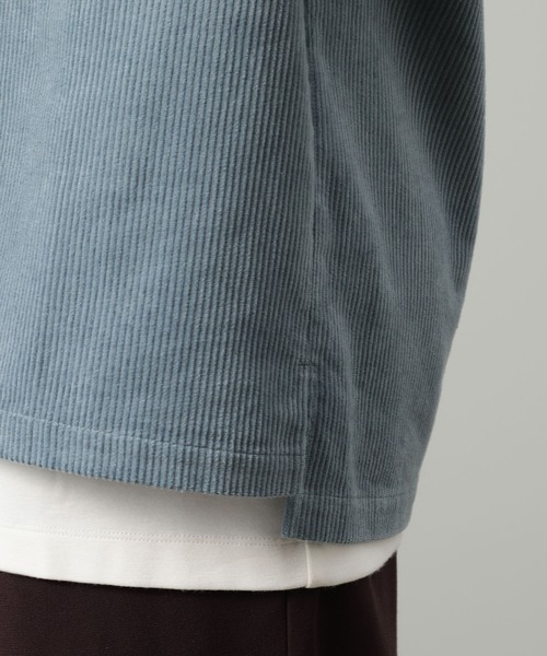 JUNRED（ジュンレッド）の「コーデュロイCPOシャツ（シャツ/ブラウス・メンズ・ベージュ/パープル/サックスブルー・S/M/L）」の4枚目の写真