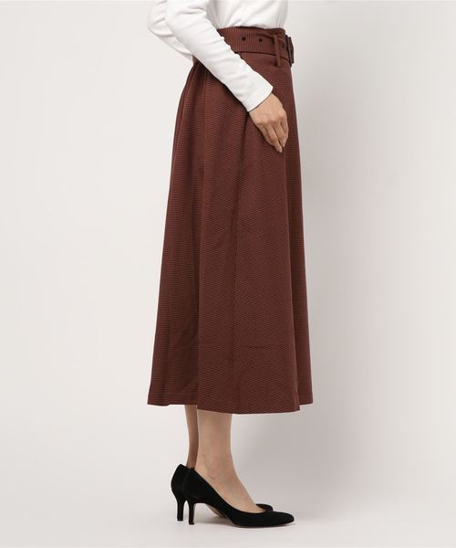 natural couture(ナチュラルクチュール)の「共ベルト付きAラインスカート(スカート・レディース・ベージュ/ボルドー/その他1/その他2・FREE)」の5枚目の写真