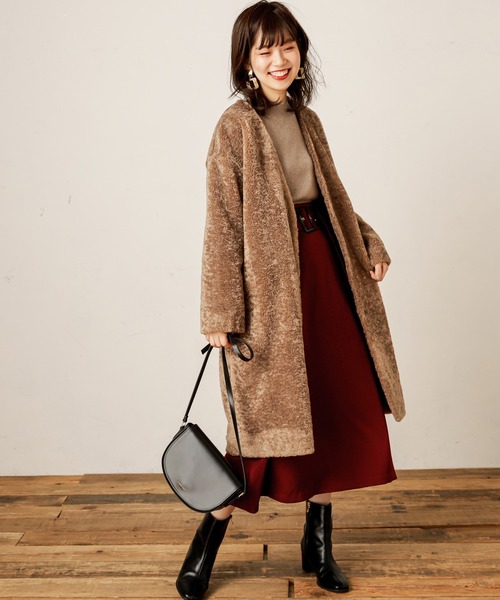 natural couture(ナチュラルクチュール)の「共ベルト付きAラインスカート(スカート・レディース・ベージュ/ボルドー/その他1/その他2・FREE)」の7枚目の写真