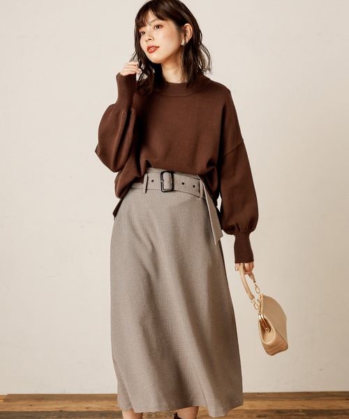 natural couture(ナチュラルクチュール)の「共ベルト付きAラインスカート(スカート・レディース・ベージュ/ボルドー/その他1/その他2・FREE)」の13枚目の写真