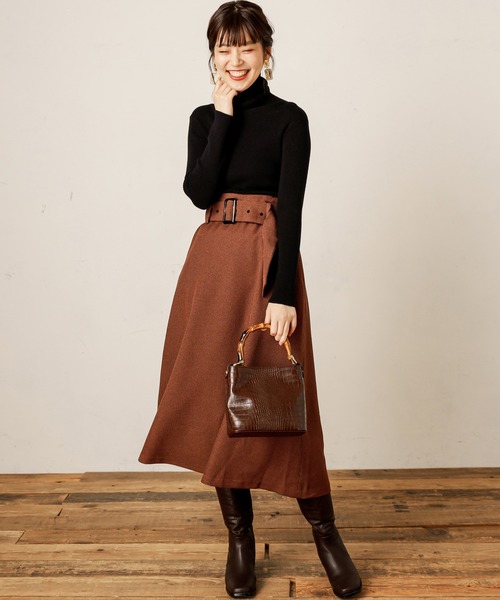 natural couture(ナチュラルクチュール)の「共ベルト付きAラインスカート(スカート・レディース・ベージュ/ボルドー/その他1/その他2・FREE)」の22枚目の写真