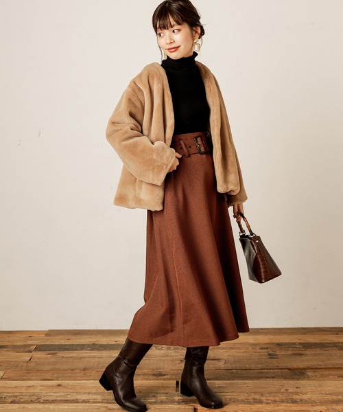 natural couture(ナチュラルクチュール)の「共ベルト付きAラインスカート(スカート・レディース・ベージュ/ボルドー/その他1/その他2・FREE)」の21枚目の写真