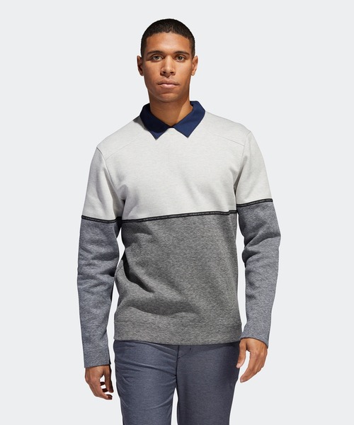 adicross heather fleece crew sweatshirt