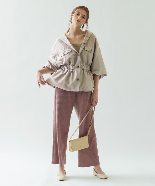 titivate（ティティベイト）の「ﾌｰﾃﾞｨﾍﾟﾌﾟﾗﾑｼﾞｬｹｯﾄ（ダウンジャケット/コート・レディース・ベージュ/モカ/ブラック/ライトカーキ/グレイッシュベージュ・M）」の6枚目の写真