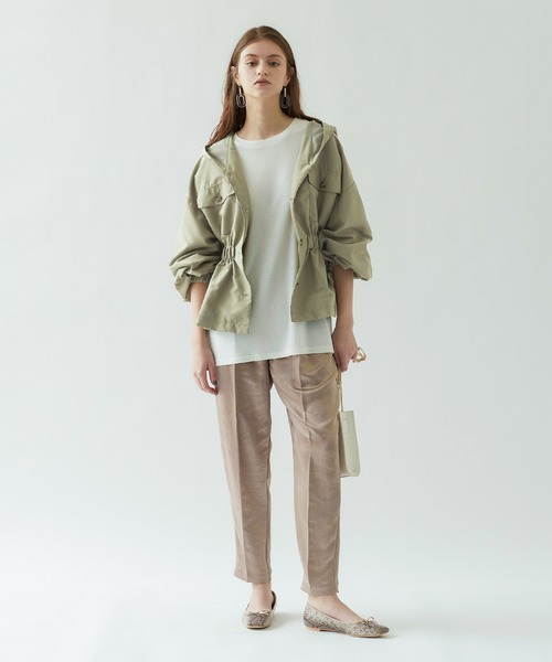 titivate（ティティベイト）の「ﾌｰﾃﾞｨﾍﾟﾌﾟﾗﾑｼﾞｬｹｯﾄ（ダウンジャケット/コート・レディース・ベージュ/モカ/ブラック/ライトカーキ/グレイッシュベージュ・M）」の17枚目の写真