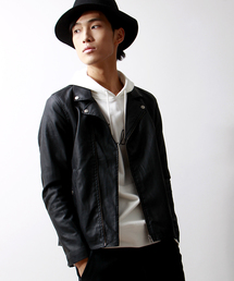 WEGO | WEGO/フェイクレザーライダースジャケット(ライダースジャケット)