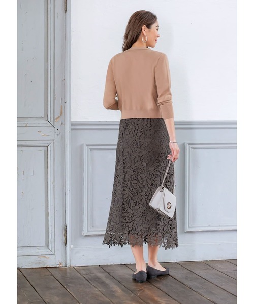 STYLE DELI（スタイルデリ）の「【LUXE】クラッシーレースAラインスカート（スカート・レディース・ブラウン/グリーン/ブルー・01/02）」の21枚目の写真