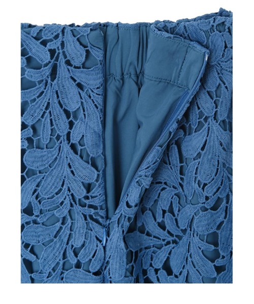 STYLE DELI（スタイルデリ）の「【LUXE】クラッシーレースAラインスカート（スカート・レディース・ブラウン/グリーン/ブルー・01/02）」の8枚目の写真