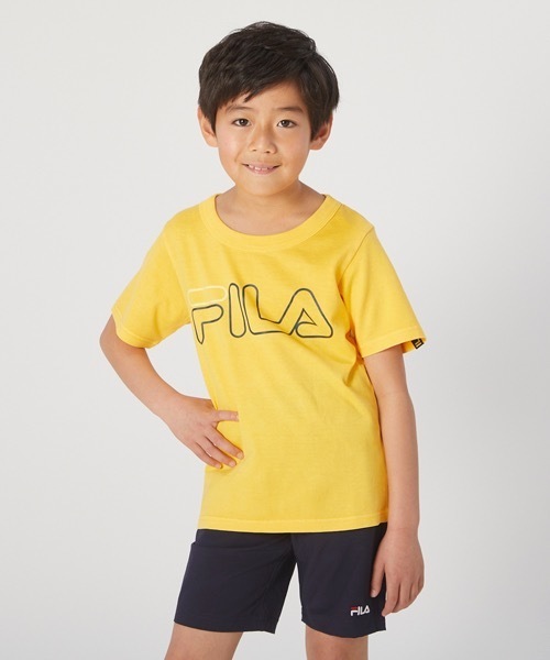 FILA（フィラ）の「【FILA/フィラ】キッズロゴプリントTシャツ/半袖　ボーイズ  ガールズ スポーティー（Tシャツ/カットソー・キッズ・ネイビー/ブラック/マスタード・150/160/130/140）」の13枚目の写真