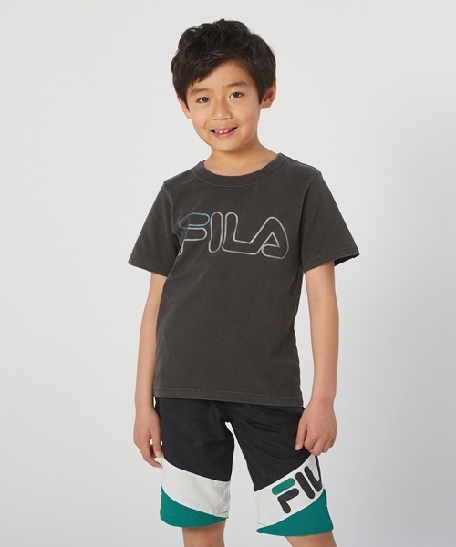 FILA（フィラ）の「【FILA/フィラ】キッズロゴプリントTシャツ/半袖　ボーイズ  ガールズ スポーティー（Tシャツ/カットソー・キッズ・ネイビー/ブラック/マスタード・150/160/130/140）」の21枚目の写真