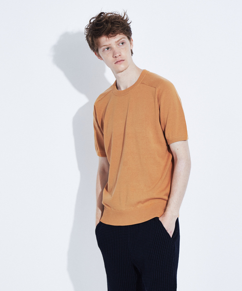 RECENCY OF MINE（リーセンシー オブ マイン）の「【Recency of Mine】強撚 天竺 Tシャツ（Tシャツ/カットソー・メンズ・グリーン/オレンジ/アイボリー・44/46/48）」の3枚目の写真