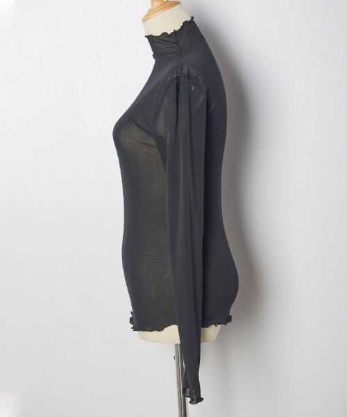 Futier land（フューティアランド）の「ハイネックシアートップス（Tシャツ/カットソー・レディース・ホワイト/ブラック/グレー/オレンジ/ライトグリーン/ピンク/ピンク系その他・FREE）」の12枚目の写真