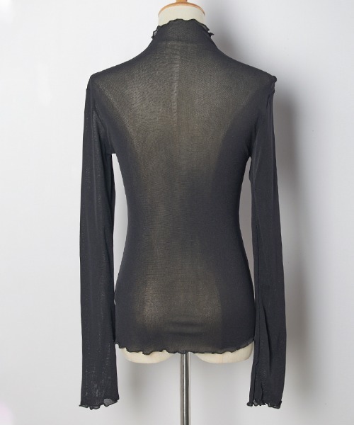 Futier land（フューティアランド）の「ハイネックシアートップス（Tシャツ/カットソー・レディース・ホワイト/ブラック/グレー/オレンジ/ライトグリーン/ピンク/ピンク系その他・FREE）」の9枚目の写真