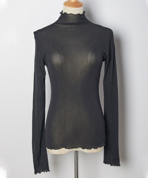 Futier land（フューティアランド）の「ハイネックシアートップス（Tシャツ/カットソー・レディース・ホワイト/ブラック/グレー/オレンジ/ライトグリーン/ピンク/ピンク系その他・FREE）」の15枚目の写真