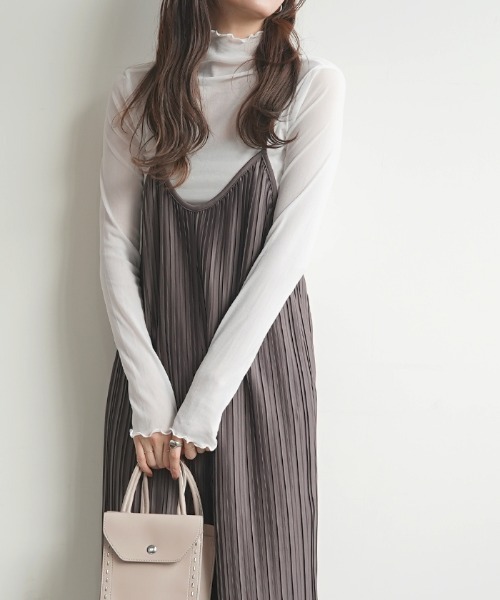 Futier land（フューティアランド）の「ハイネックシアートップス（Tシャツ/カットソー・レディース・ホワイト/ブラック/グレー/オレンジ/ライトグリーン/ピンク/ピンク系その他・FREE）」の22枚目の写真