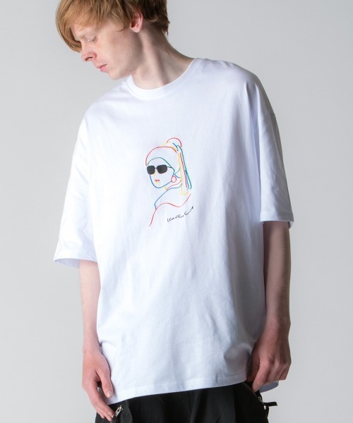 rehacer : With a Pearl Earring On Wide Loose Body / ウイズ ア パールイヤリング オン ワイドルーズボディー（Tシャツ/カットソー）｜rehacer（レアセル）