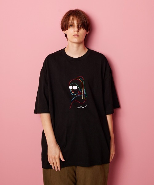 rehacer : With a Pearl Earring On Wide Loose Body / ウイズ ア パールイヤリング オン ワイドルーズボディー（Tシャツ/カットソー）｜rehacer（レアセル）