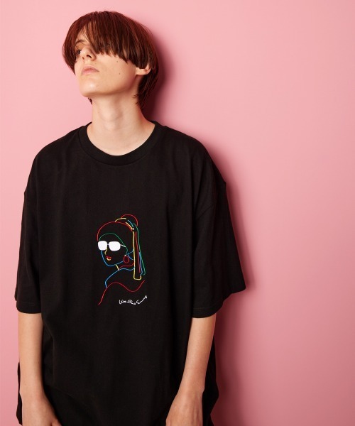 rehacer : With a Pearl Earring On Wide Loose Body / ウイズ ア パールイヤリング オン ワイドルーズボディー（Tシャツ/カットソー）｜rehacer（レアセル）