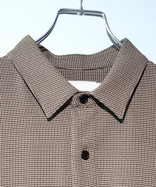 EMMA CLOTHES(エマクローズ)の「【セットアップ】ブライトポプリン レギュラーカラーシャツ オーバー ドレープ CPOシャツ&ワイドアンクルシェフパンツ ワンマイルウェア(シャツ/ブラウス・メンズ・ブラック/ブラウン/ベージュ/グリーン系その他/ベージュ系その他/ベージュ系その他2/ブラック系その他/グレイッシュベージュ/ライラック/グレイッシュブルー・M/L/S)」の13枚目の写真