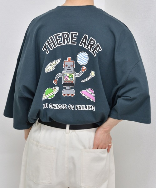 kutir（クティール）の「ロボットプリントTシャツ（Tシャツ/カットソー・メンズ・ホワイト/パープル/グリーン・SMALL/MEDIUM/LARGE）」の5枚目の写真