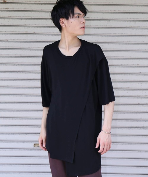 revertical(リバーティカル)の「ガーゼレイヤードビッグTシャツ(Tシャツ/カットソー・メンズ・モカ/カーキ/ブラック/グレー・M/L)」の2枚目の写真