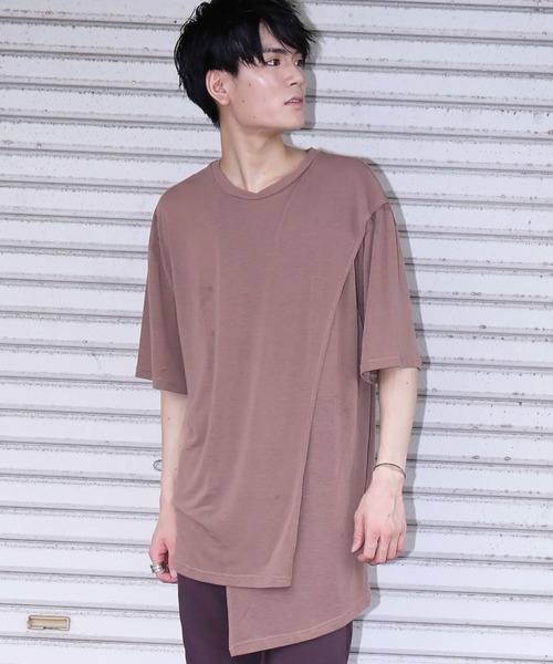 revertical(リバーティカル)の「ガーゼレイヤードビッグTシャツ(Tシャツ/カットソー・メンズ・モカ/カーキ/ブラック/グレー・M/L)」の3枚目の写真