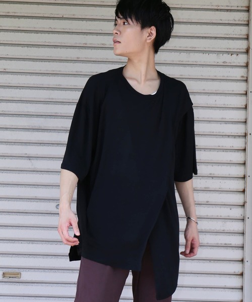 revertical(リバーティカル)の「ガーゼレイヤードビッグTシャツ(Tシャツ/カットソー・メンズ・モカ/カーキ/ブラック/グレー・M/L)」の11枚目の写真
