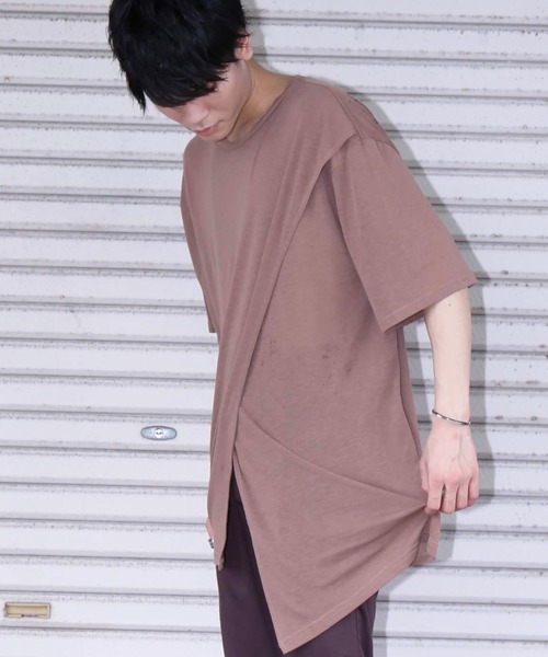 revertical(リバーティカル)の「ガーゼレイヤードビッグTシャツ(Tシャツ/カットソー・メンズ・モカ/カーキ/ブラック/グレー・M/L)」の18枚目の写真