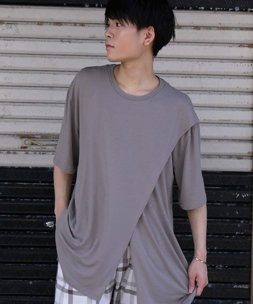revertical(リバーティカル)の「ガーゼレイヤードビッグTシャツ(Tシャツ/カットソー・メンズ・モカ/カーキ/ブラック/グレー・M/L)」の13枚目の写真