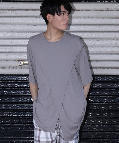 revertical(リバーティカル)の「ガーゼレイヤードビッグTシャツ(Tシャツ/カットソー・メンズ・モカ/カーキ/ブラック/グレー・M/L)」の5枚目の写真
