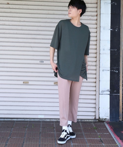 revertical(リバーティカル)の「ガーゼレイヤードビッグTシャツ(Tシャツ/カットソー・メンズ・モカ/カーキ/ブラック/グレー・M/L)」の6枚目の写真