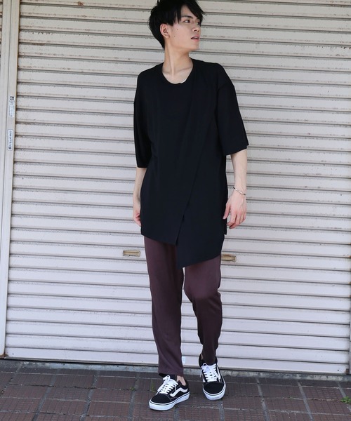 revertical(リバーティカル)の「ガーゼレイヤードビッグTシャツ(Tシャツ/カットソー・メンズ・モカ/カーキ/ブラック/グレー・M/L)」の20枚目の写真