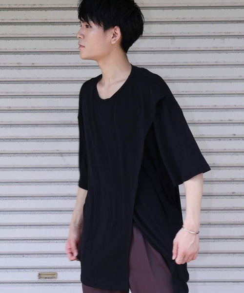 revertical(リバーティカル)の「ガーゼレイヤードビッグTシャツ(Tシャツ/カットソー・メンズ・モカ/カーキ/ブラック/グレー・M/L)」の17枚目の写真