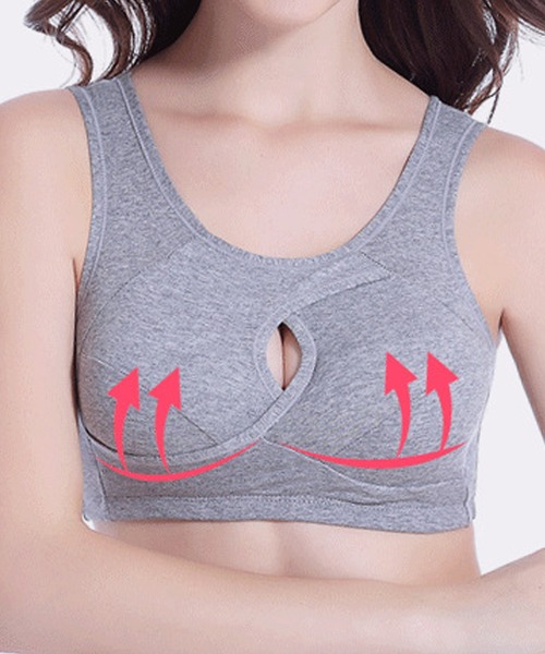 Amulet（アミュレット）の「おやすみナイトブラ（ナイトブラ・レディース・パープル/ブラック/グレー/ピンク/ベージュ・L/M/S/XL）」の9枚目の写真