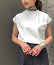 &g'aime | 【&g'aime】フレンチスリーブハイネックトップス/ベーシックTシャツ(Tシャツ/カットソー)