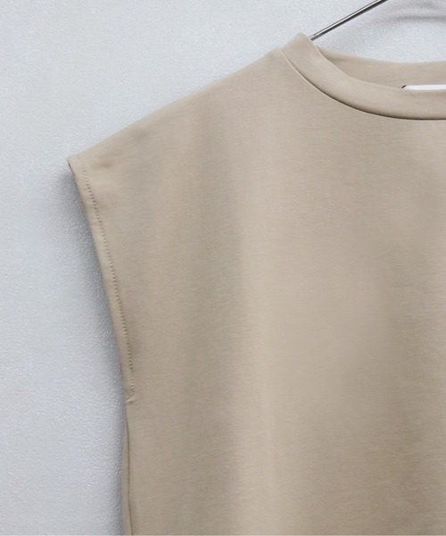 &g'aime(アンジェム)の「【&g'aime】フレンチスリーブハイネックトップス(Tシャツ/カットソー・レディース・ホワイト/ブラック/ベージュ/ブラウン・FREE)」の10枚目の写真